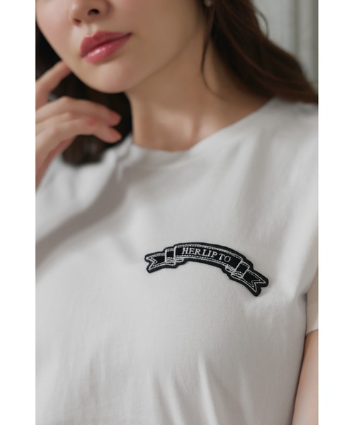tシャツ HLT Bow-Embroidered Tee レディースの画像