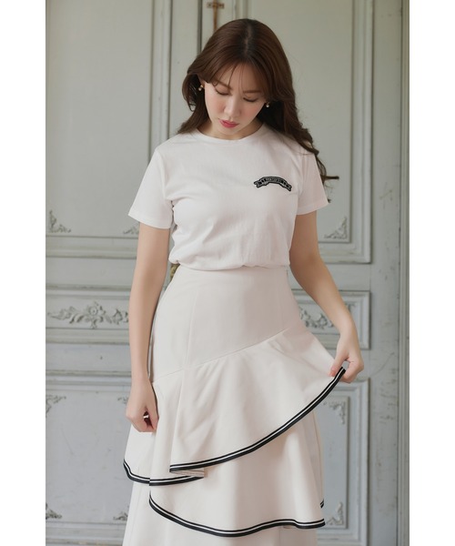 tシャツ HLT Bow-Embroidered Tee レディースの画像