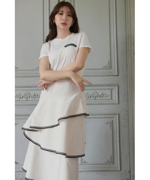 tシャツ HLT Bow-Embroidered Tee レディースの画像