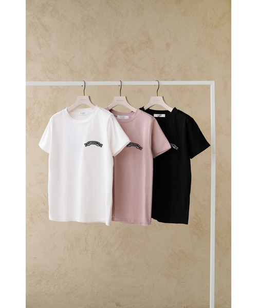 tシャツ HLT Bow-Embroidered Tee レディースの画像