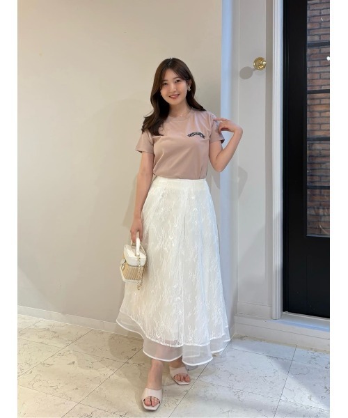 tシャツ HLT Bow-Embroidered Tee レディースの画像
