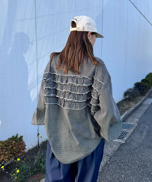 「CIAOPANIC」 長袖シャツ ONE SIZE グリーン レディース_画像6