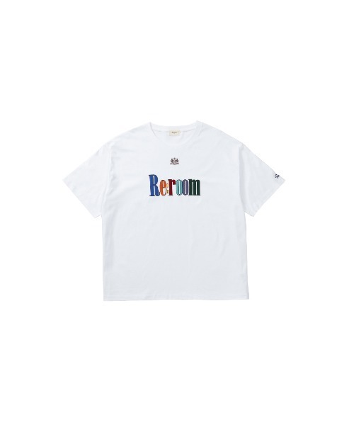 Re:room（リルーム） tシャツ カラー ロゴエンブロイダリーTシャツ