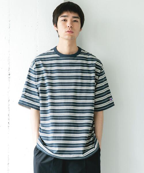 Champion（チャンピオン） tシャツ 「別注」CHAMPION×DOORS BORDER T