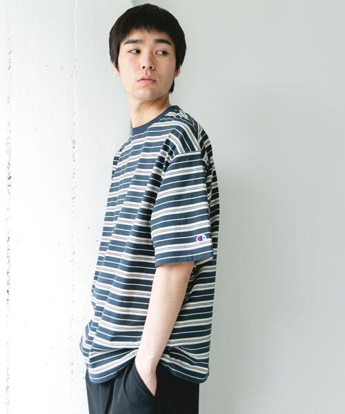 Champion（チャンピオン） tシャツ 「別注」CHAMPION×DOORS BORDER T