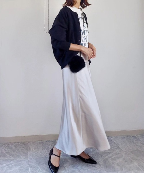 「andme」 「alma design」ニットカーディガン M グレー レディース_画像3