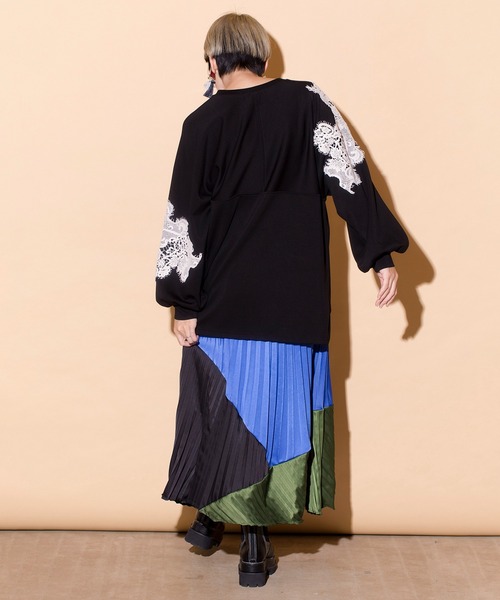 「OSMOSIS」 「loab」プリーツスカート ONE SIZE ブラック レディース_画像7