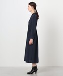 シャツワンピース ドットプリント ロングシャツ...の詳細画像2