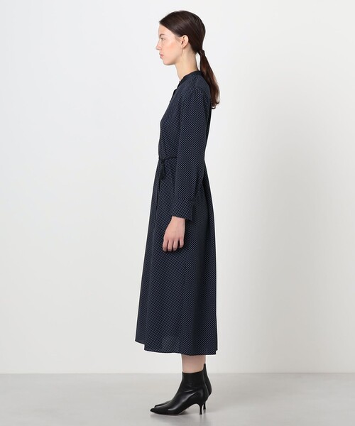 Ballsey（ボールジィ） シャツワンピース ドットプリント ロングシャツ