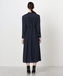 シャツワンピース ドットプリント ロングシャツ...の詳細画像3