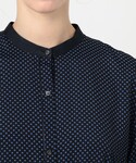 シャツワンピース ドットプリント ロングシャツ...の詳細画像4