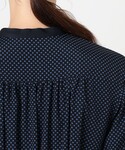 シャツワンピース ドットプリント ロングシャツ...の詳細画像5