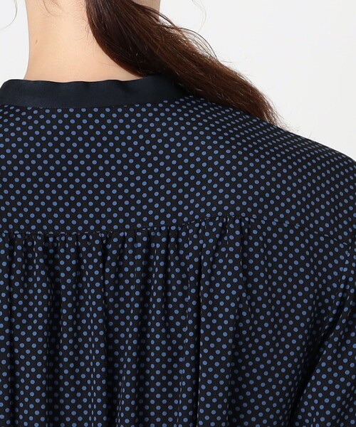 Ballsey（ボールジィ） シャツワンピース ドットプリント ロングシャツ