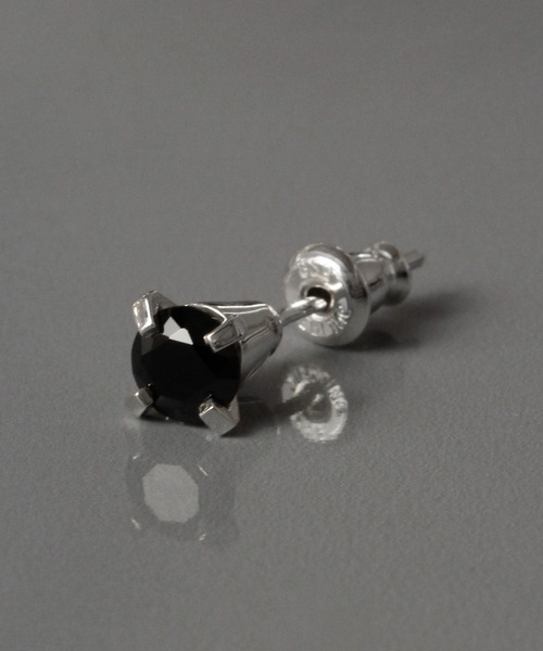 e.m.（イーエム） ピアス SILVER925ブラックジルコニアゆれピアス