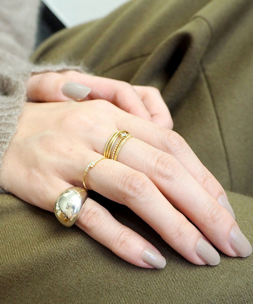 e.m.（イーエム） 指輪 リング ソフトラウンドピンキーリング