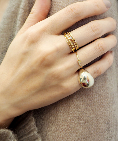 e.m.（イーエム） 指輪 リング ソフトラウンドピンキーリング