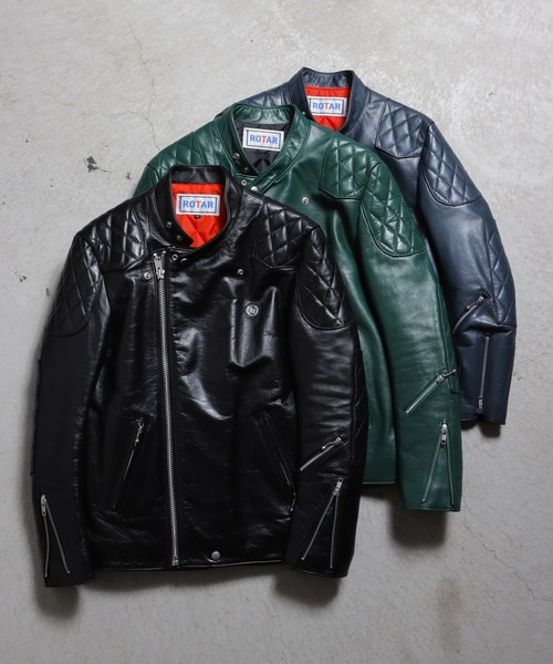 ROTAR レザー(M)ダブルライダース ジャケット 比較超美品 ROTAR（ローター） 革ジャン ライダース ROTAR RIDERS GT (W