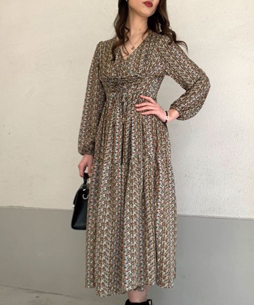 ワンピース 花柄フロントレースアップop Zozotown Paypayモール店 通販 Paypayモール