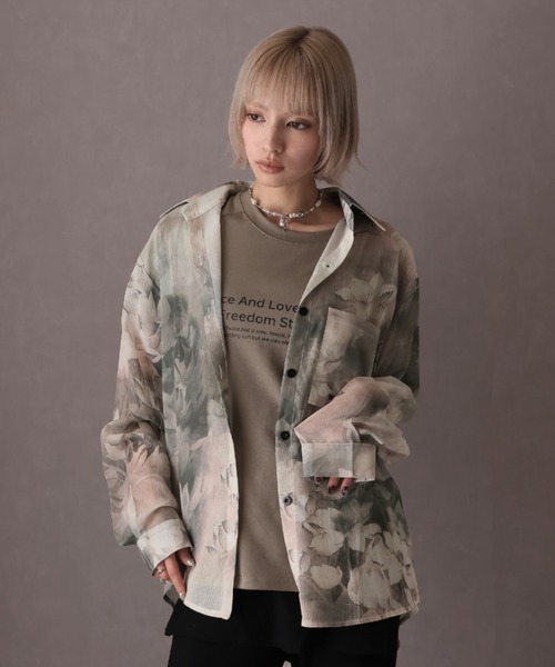 ULYSSES ブラウス シャツ シアータイダイ柄シャツ レディース 