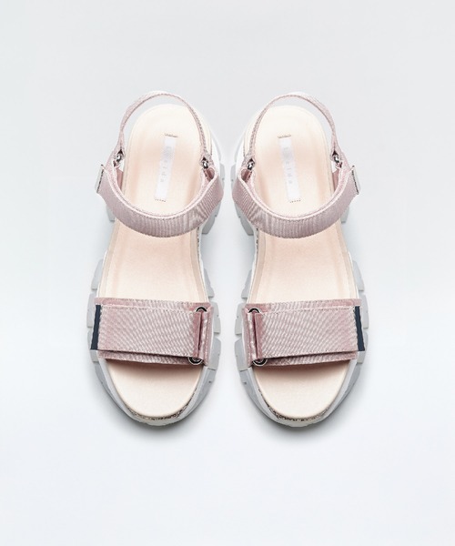 【美品】ルシーダ 厚底サンダル レティクルム 23cm 人気モデル Reticulum/レティクルム （White）グリッター厚底スポーツ