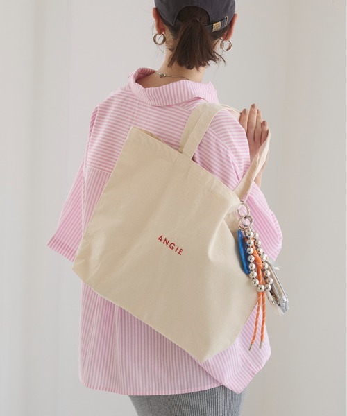 ANGIE トートバッグ 「A4サイズ収納可」ANGIE ロゴ 刺繍 トートバッグ