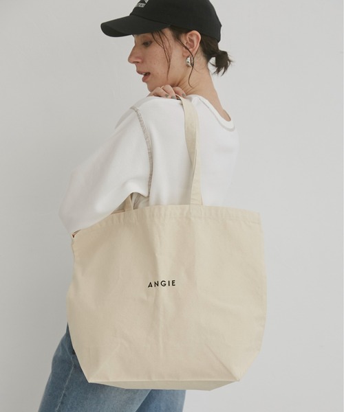 ANGIE トートバッグ 「A4サイズ収納可」ANGIE ロゴ 刺繍 トートバック