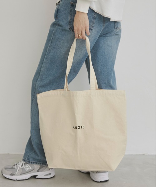 ANGIE トートバッグ 「A4サイズ収納可」ANGIE ロゴ 刺繍 トートバック