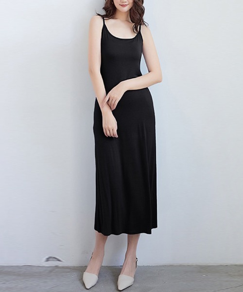 Since Then スウィート シフォン キャミワンピース ドレス long tong-3774.jpg