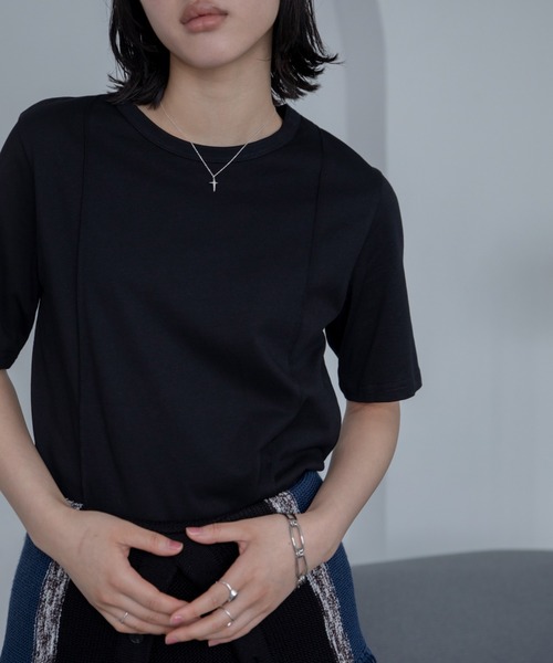 [ 洗える ] パイピングロゴTシャツ tシャツ ロゴ刺繍パイピングTシャツ レディース : ZOZOTOWN