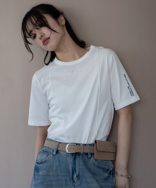 tシャツ 「WEB限定・サステナブル」スパンコールロゴTEE レディース スパンコールロゴTEE|ems excite | RETRO GIRL ONLINE STORE