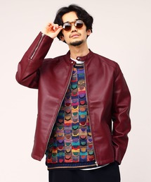 革ジャン ライダース 「WEB限定」 フェイクレザー シングルライダース