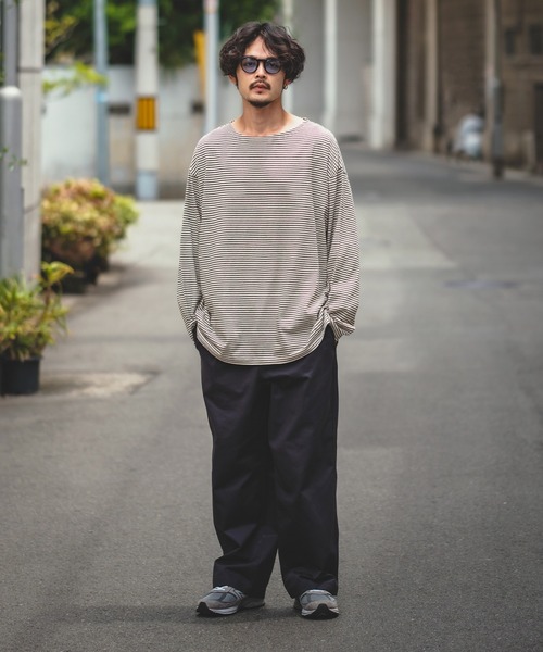 古着 RRL インディゴ コットン ボートネック ボーダー ロンT バスクシャツ 古着 RRL インディゴ コットン ボートネック ボーダー ロンT バスク