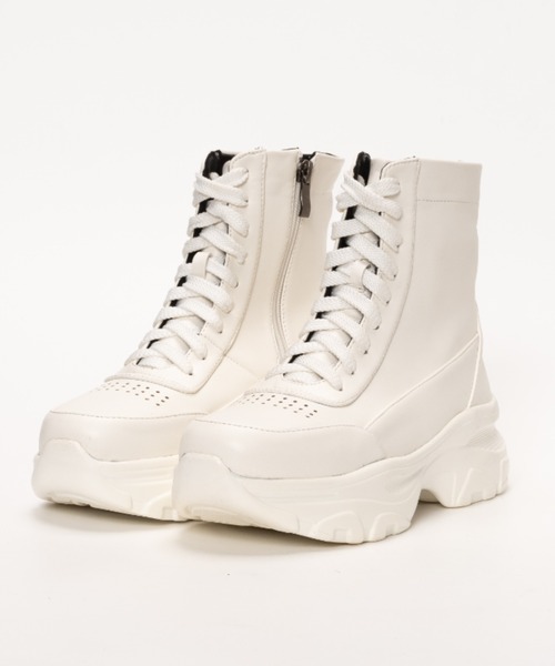 SVEC（シュベック） スニーカー 軽量チャンキーソール ハイカット