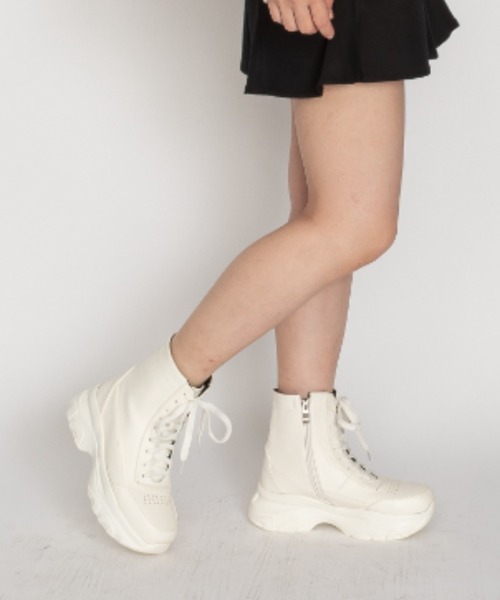 SVEC（シュベック） スニーカー 軽量チャンキーソール ハイカット