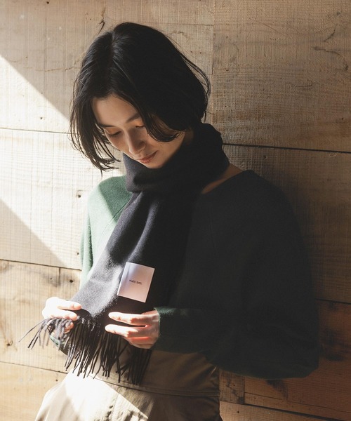 マフラー ストール 「matti totti」カシミヤ マフラー カシミア 100％ 大判 レディース 無地 単色 カシミヤマフラー カシミアマフラー_2