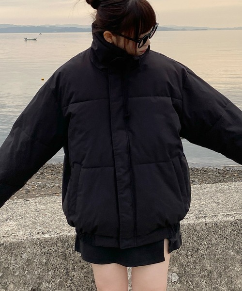 ダウンコート ダウンジャケット 「PICSAS」「撥水/防風」オーバーサイズ ハイネック ボリューム中綿ジャケット レディース メンズ | PICSAS | 12