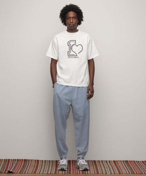 NAN ITALIAN HEART 売れ筋商品|||ナン イタリアン ハート Tシャツ トップス レディース Tops Brown HEATHER TRIM T-SHIRT