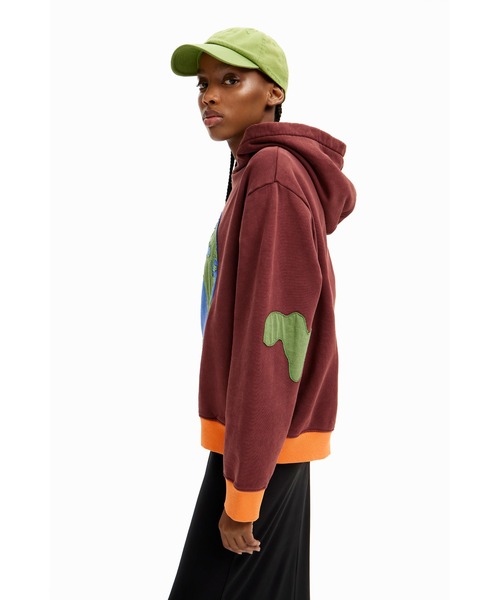 トレーナー スウェット 「Desigual x Tyler McGillivary」アースグラフィック フーディー レディース_3