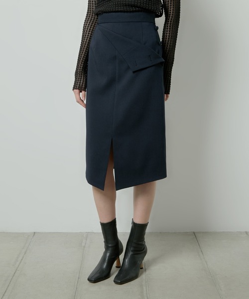 【新品】LE CIEL BLEU ⁡リブニットスカート タイトスカート LE CIEL BLEU（ルシェルブルー） スカート デタッチャブルタイト