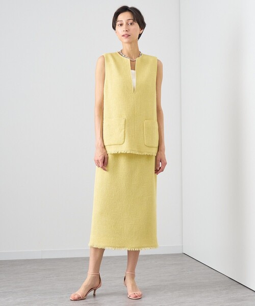 ANAYI スカート 「セットアップ対応商品」カールヤーンツイード