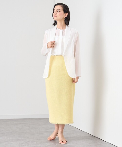 ANAYI スカート 「セットアップ対応商品」カールヤーンツイード