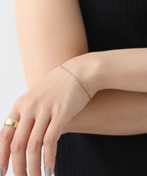Lilas ブレスレット 立体チェーンブレスレット K10 レディース