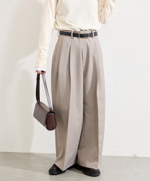 JOURNAL STANDARD パンツ スラックス ドライツイル2タックワイド 