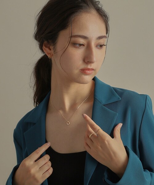 美品 COCOSHNIK ココシュニック K10 スクエア ダイヤモンドリング K10ダイヤモンド スクエア リング（リング） | COCOSHNIK（ココシュ