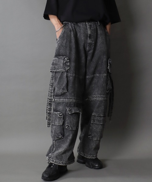 通販生活 ファッション SITRY カーゴパンツ 2WAY Denim Wide Cargo Pants/2WAY デニム パンツ
