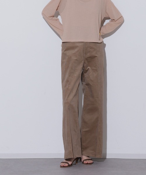 Apo（s）ture パンツ ARIA-001/コーデュロイワイドパンツ レディース