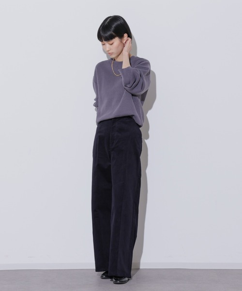 Apo（s）ture パンツ ARIA-001/コーデュロイワイドパンツ レディース