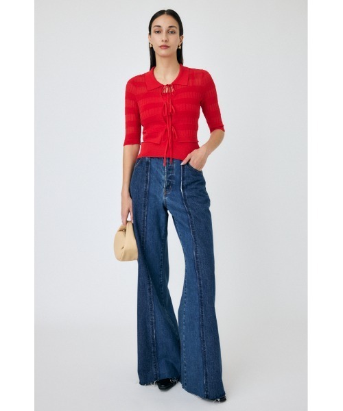 ブラウス シャツ ニットキャミソール ＆ リボンシャツセット レディース MOUSSY ブラウス シャツ ニットキャミソール ＆ リボンシャツ