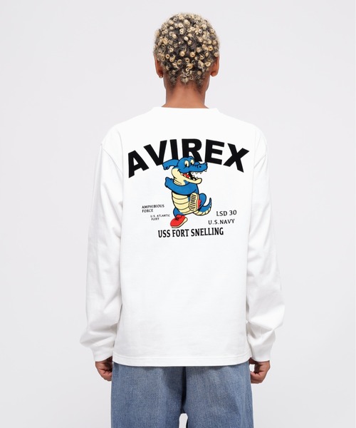 US ネイビー　トレーニングシャツ　長袖 t-multi-border-14324699-s-new-