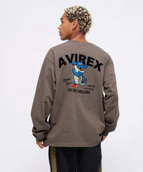 AVIREX tシャツ 「WEB＆DEPOT限定」USS FORT SNELLING